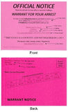 Warrant Notice Postcard