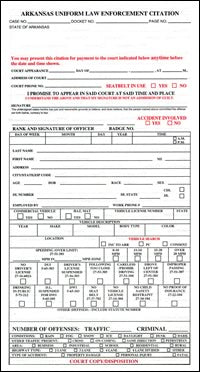 Arkansas Uniform Citation