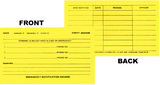 Emergency Notification Card