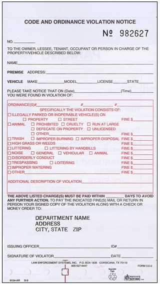 Code and Ordinance Form (2-part)