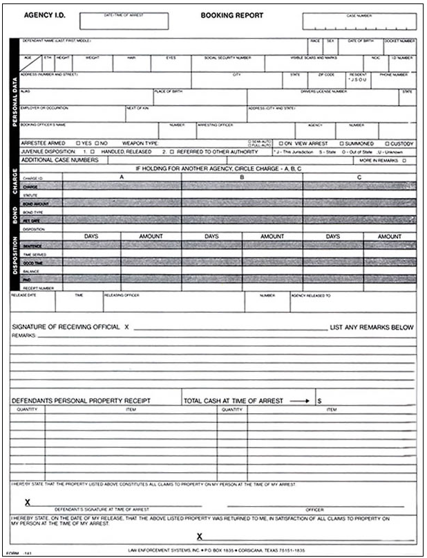 Booking Report (single)