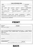 Field Interview Card