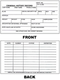 Criminal History Record