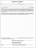 Voluntary Statement - Under Arrrest (3-part carbonless)