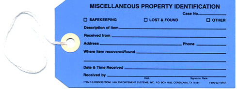 Miscellaneous Property Tag