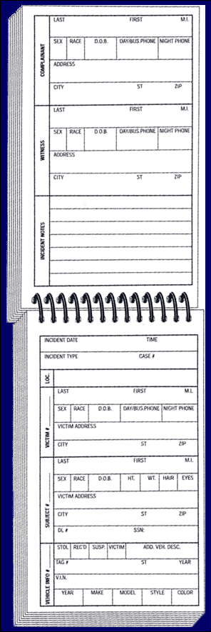 Officer's Log & Notebook