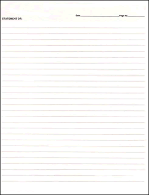 Statement of (3-part carbonless)